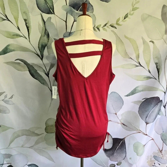 M FASIS | Lavish Cinch Side Tank Top in Red sz 1X - Picture 3 of 10